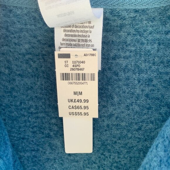 Victoria's Secret Pink Women's Zip-Up Hoodie Green Heather Drawstring Hem M NWT - Picture 3 of 7